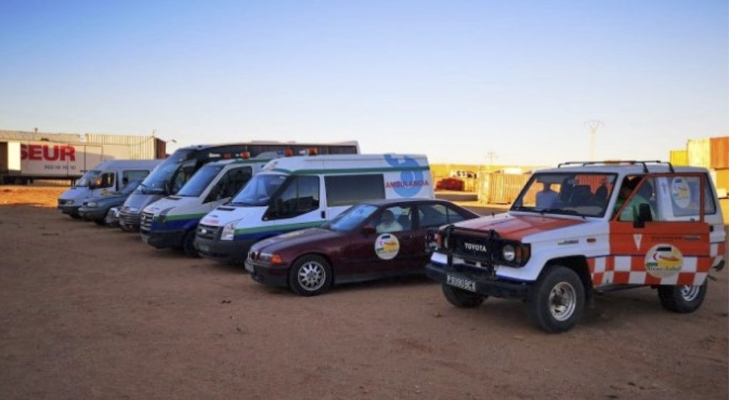Vehículos donados al pueblo saharaui