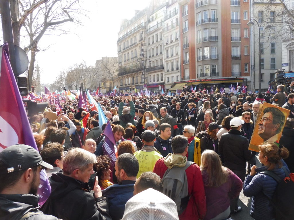 Malenchon marcha París 20MAR2022 manifestantes