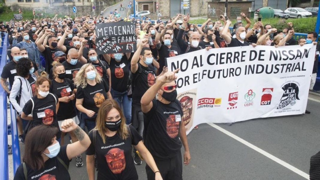 Nissan Barcelona protestas cierre factoría