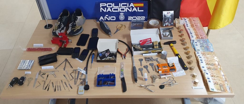 Policia robo domicilios Madrid herramientas