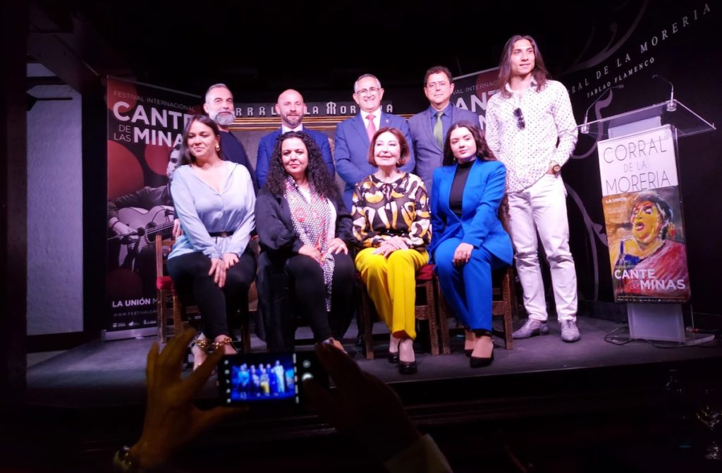 Presentación de la programación del Festival Cante de las Minas 2022, en el tablao del Corral de la Morería de Madrid, 6MAY2022