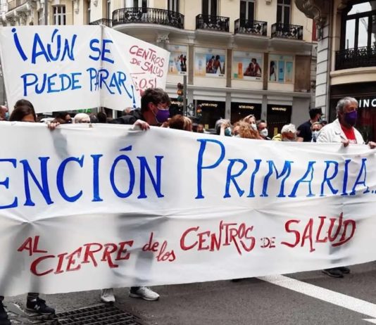 Protestas en Madrid por el cierre de centros de salud