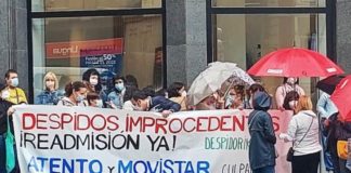 Protestas Atento Contact Center Bilbao