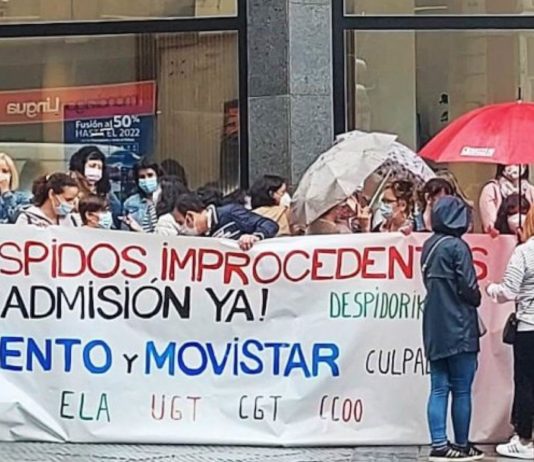 Protestas Atento Contact Center Bilbao