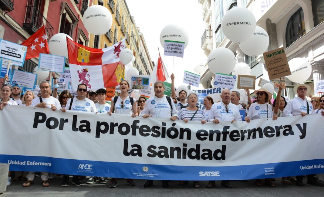 Reivindicaciones de los profesionales de enfermería, Madrid 18JUN2022