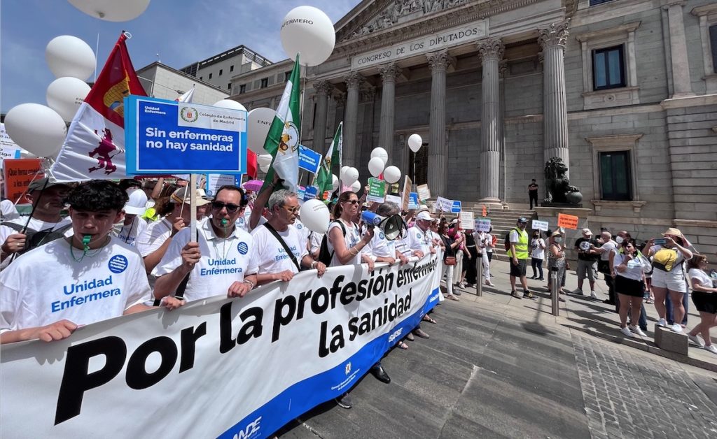 Reivindicaciones de los profesionales de enfermería, Madrid 18 de junio 2022