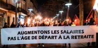 Francia, movilización en París por las pensiones públicas soidarias 22ENE2023