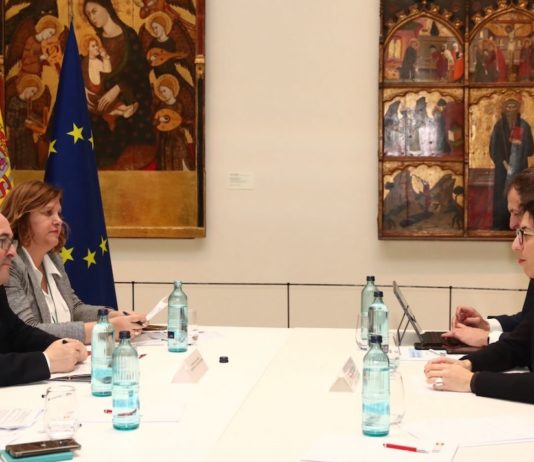Miquel Iceta y Rima Abdul Malak en Barcelona 19ENE2023