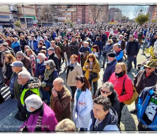 Leganés por la Sanidad Pública 26FEB2023. Reportaje fotográfico de José Luis Castaño