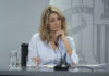 La vicepresidenta segunda y ministra de Trabajo y Economía Social, Yolanda Díaz, durante la rueda de prensa posterior al Consejo de Ministros. Pool Moncloa/Borja Puig de la Bellacasa. La Moncloa, Madrid 14FEB2023