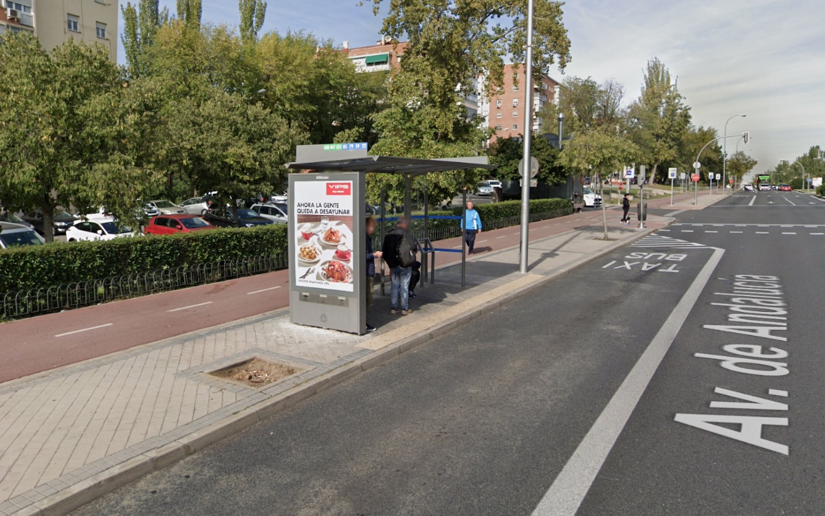 Madrid: parada de autobús Bohemios Sáhara