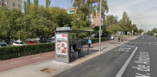 Madrid: parada de autobús Bohemios Sáhara