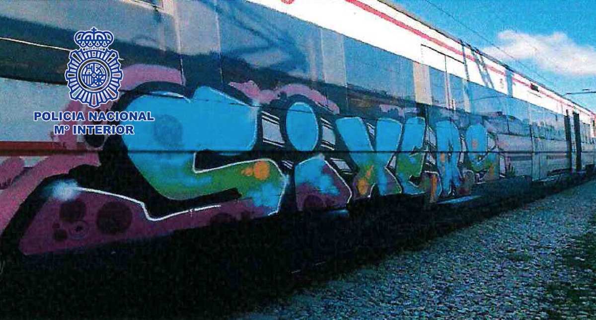 La Policía Nacional ha detenido a grafiteros que actuaban sobre trenes de cercanías Madrid