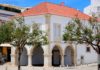 Vista del antiguo edificio del mercado de esclavos en una plaza de Lagos, Portugal
