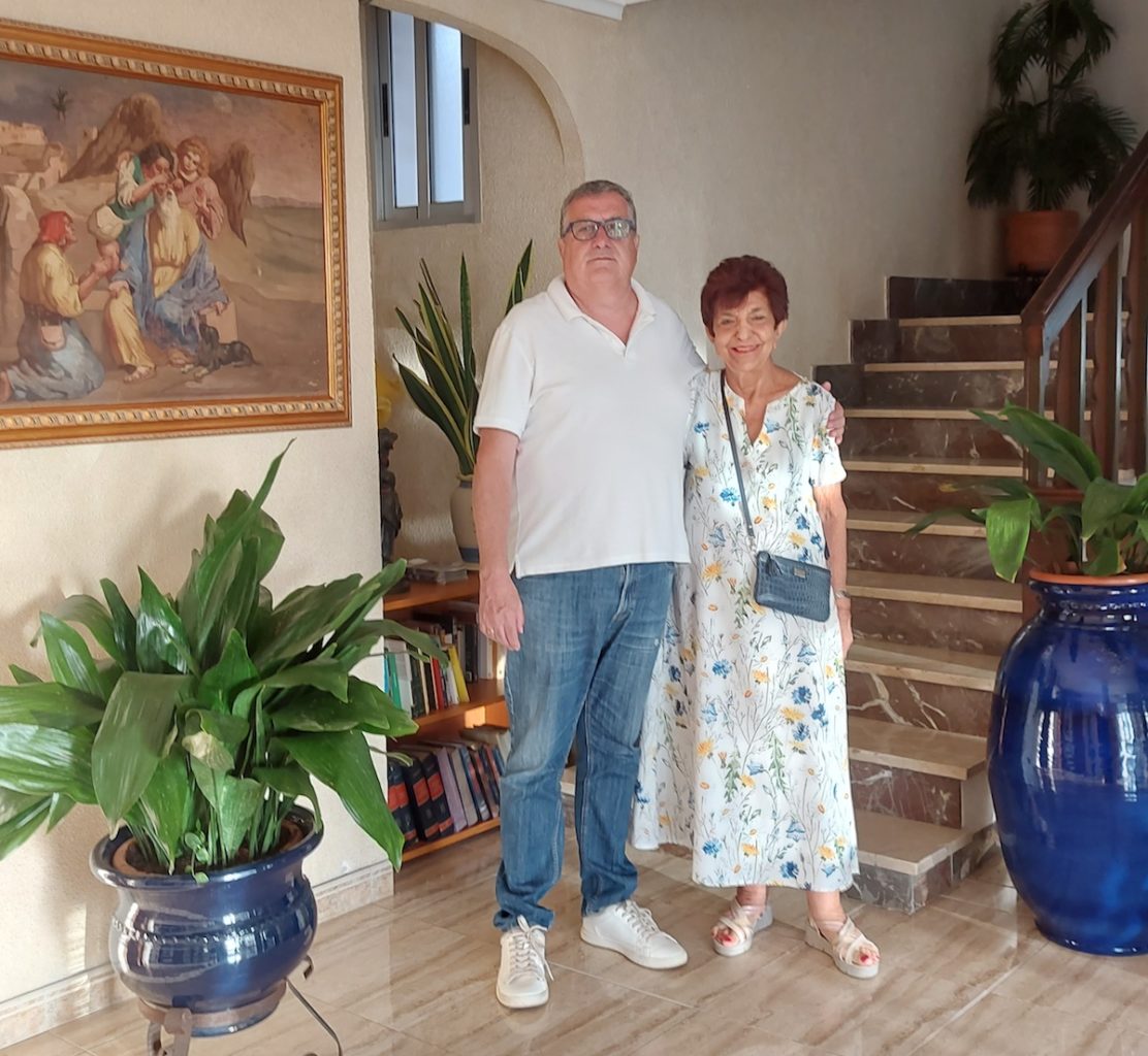Paco Usero con Teresa Fernández en el Hotel Sierra Mar de La Unión