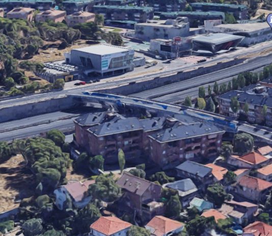 Pasarela sobre la A6 en Collado Villalba