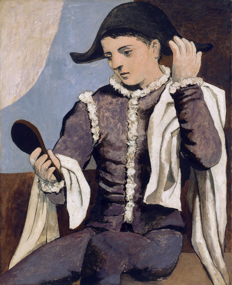 Pablo Picasso: Arlequín con espejo, 1923