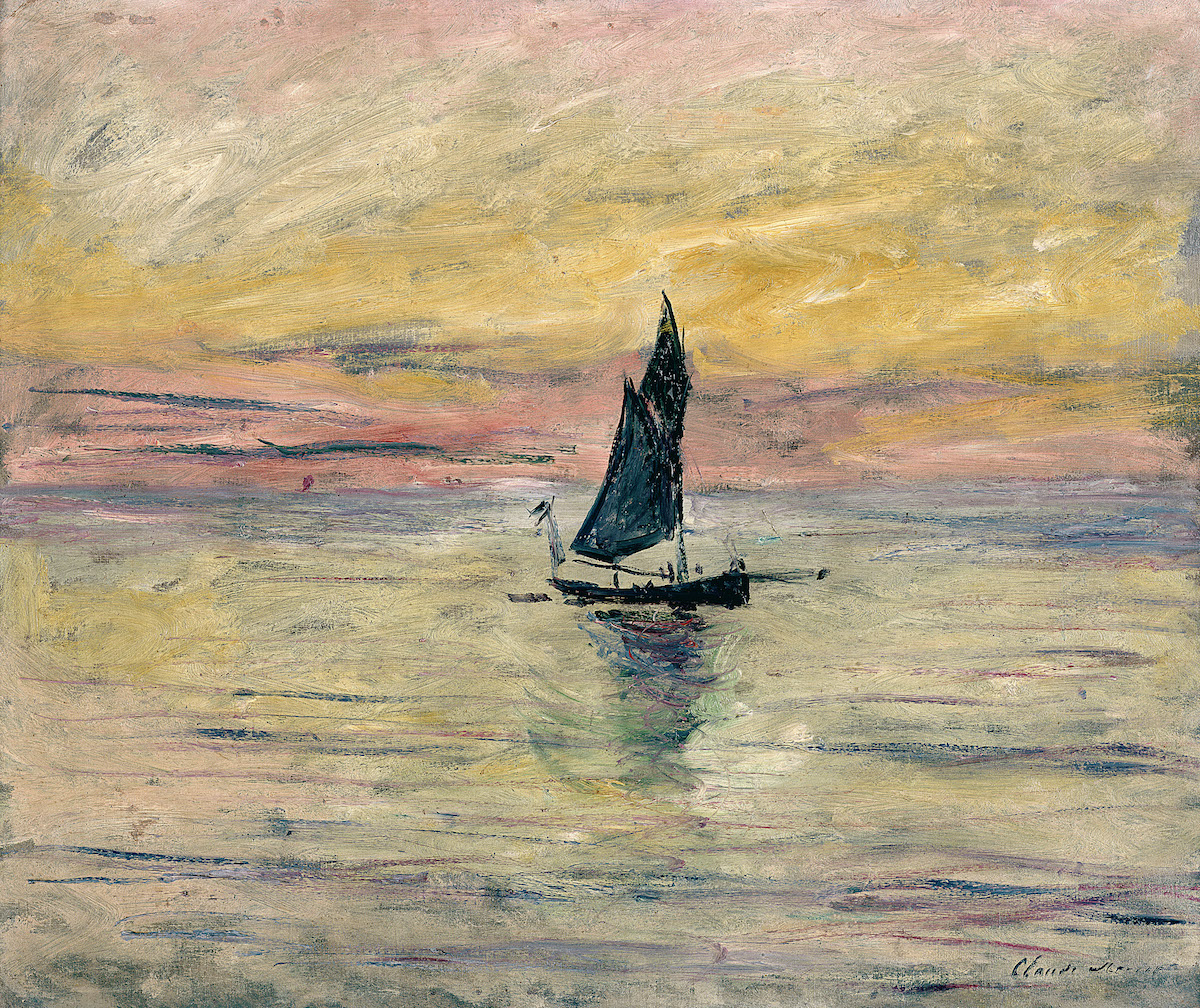 Monet, Claude (1840-1926) Velero al atardecer, 1885. MUSEE MARMOTTAN MONET, PARIS.