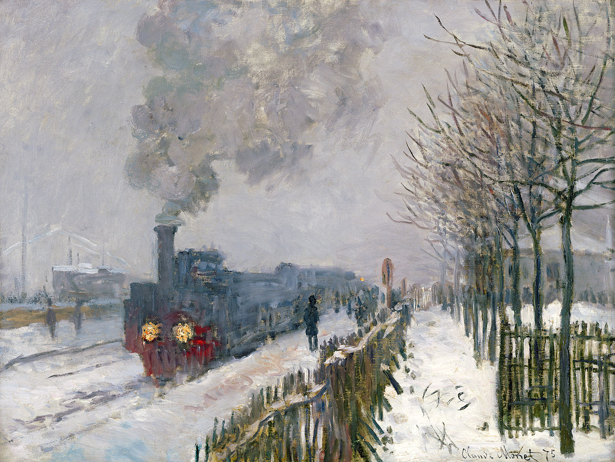 Monet, Claude (1840-1926) El tren en la nieve locomotora, 1875. MUSEE MARMOTTAN MONET, PARIS.