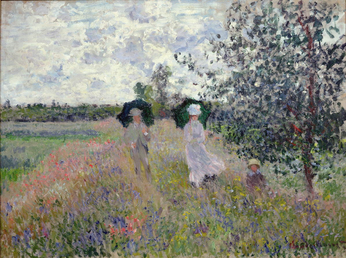 Monet, Claude (1840-1926) Paseando cerca de Argenteuil, 1873.  MUSEE MARMOTTAN MONET, PARIS.
