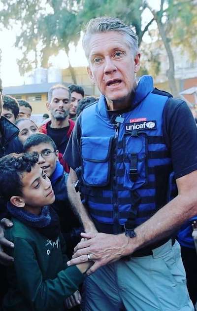 James Elder, portavoz de Unicef, en una misión en Gaza © ONU
