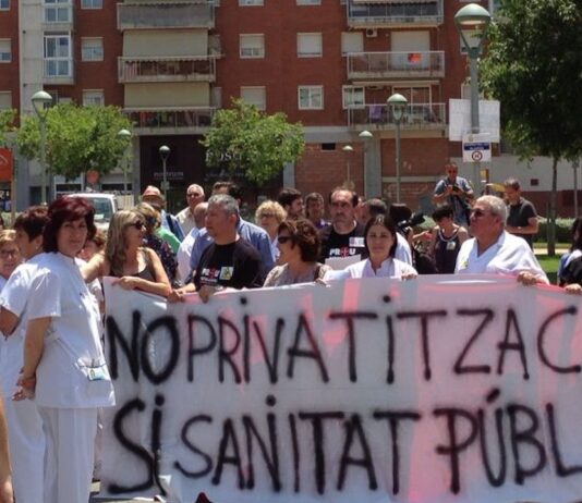 Movilizaciones por la sanidad públoica en Cataluña