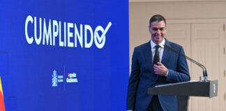 Pedro Sánchez en la presentación del informe Cumpliendo 31JUL2024 ©Pool Moncloa: Borja Puig de la Bellacasa