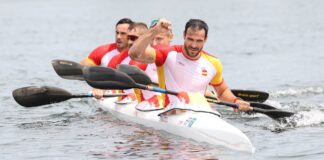 Saúl Craviotto, Carlos Arévalo, Marcus Cooper y Rodrigo Germade (K4 500, piragüismo