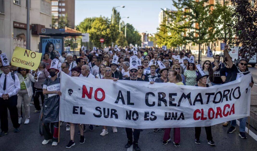 Miles de personas se manifestaron el 17 de septiembre en Usera y Villaverde contra la puesta en marcha de un crematorio junto a viviendas