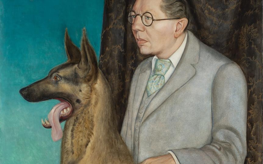 Expo Weimar: Hugo Erfurth con perro ©Otto Dix