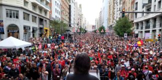 1MAY2025 Paloma López Gran Vía Madrid ©CCOO Madrid