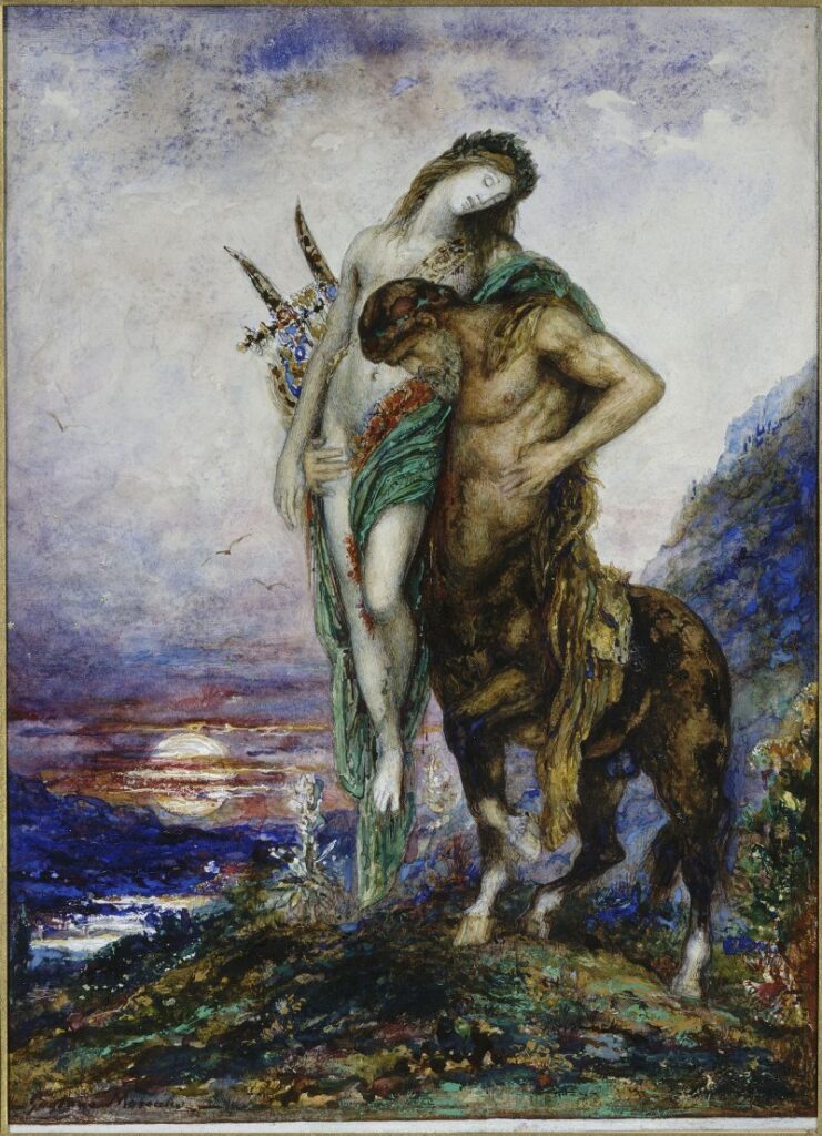 Gustave Moreau: Poeta muerto llevado por un centauro