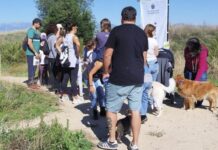 23SEP2023: Vecinos de Alcobendas en los terrenos del antiguo vertedero, que ahora se promueve como «Parque Forestal Fuente Lucha Nodo de Hábitats».