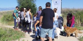 23SEP2023: Vecinos de Alcobendas en los terrenos del antiguo vertedero, que ahora se promueve como «Parque Forestal Fuente Lucha Nodo de Hábitats».