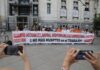 UGT y CCOO protestan ante el Ayuntamiento de Madrid por la siniestralidad laboral 9JUN2025