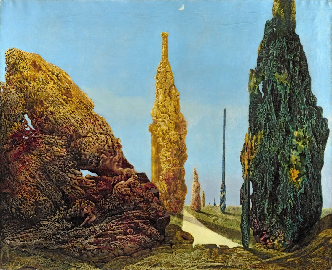 Thyssen: Ernst, Árbol solitario con arboles conyugales