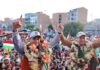 Rodrigo Paz y Edman Lara en un acto electoral