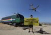 Mas trenes menos aviones ©greenpeace