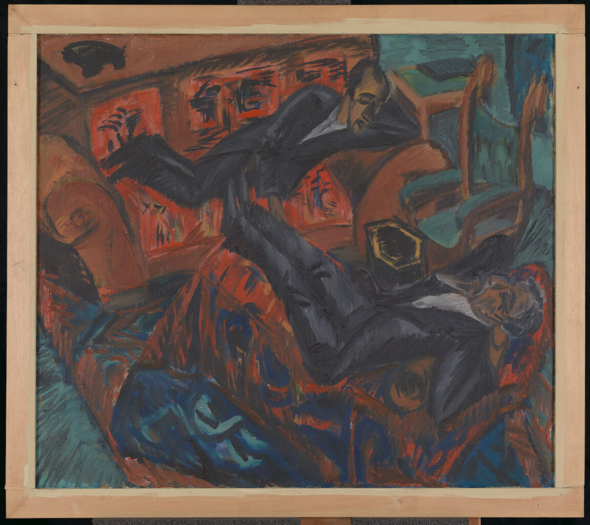 «Dos amigos conversando». Ernst Ludwig Kirchner