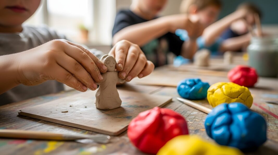 Niños modelado masillas ©123RF