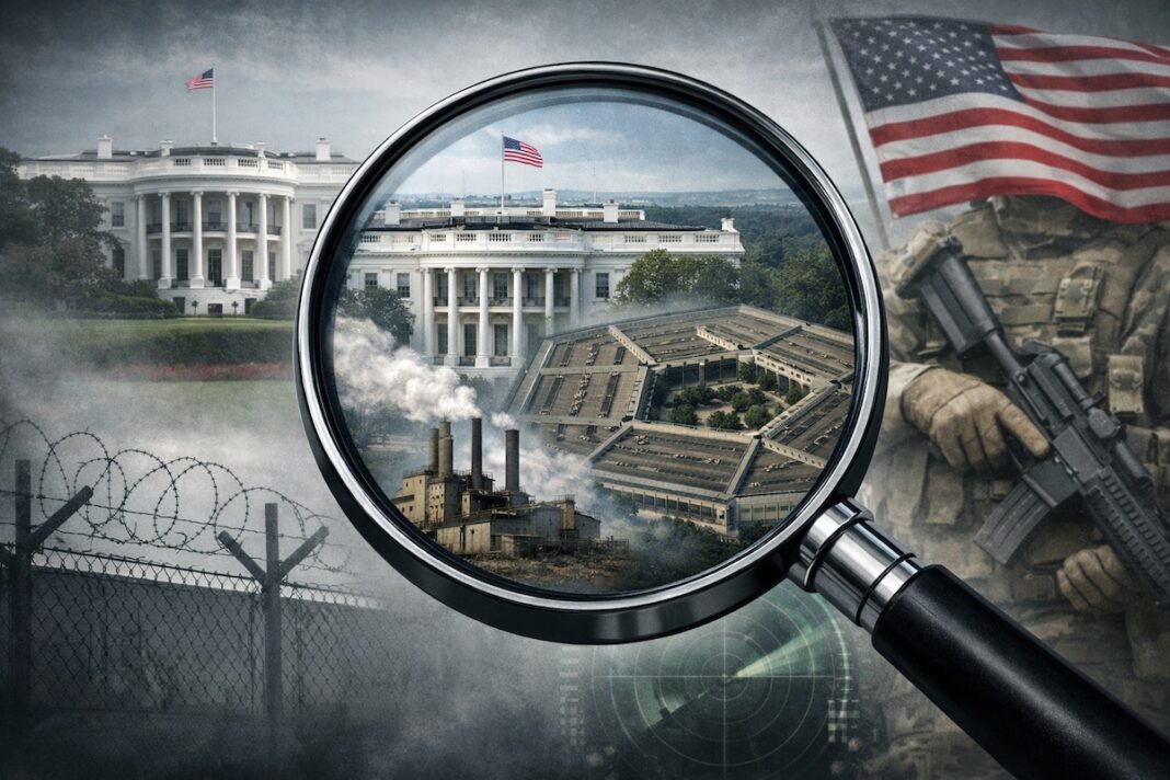Casa Blanca y Pentágono con lupa ©AV-IA
