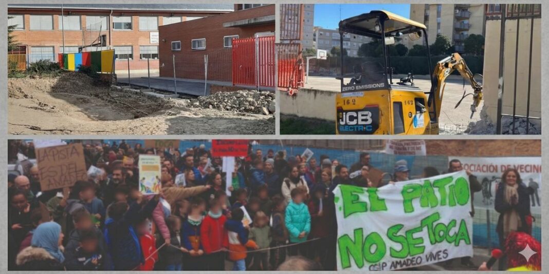 Patio Amadeo Vives protestas ©AqM-AV-IA