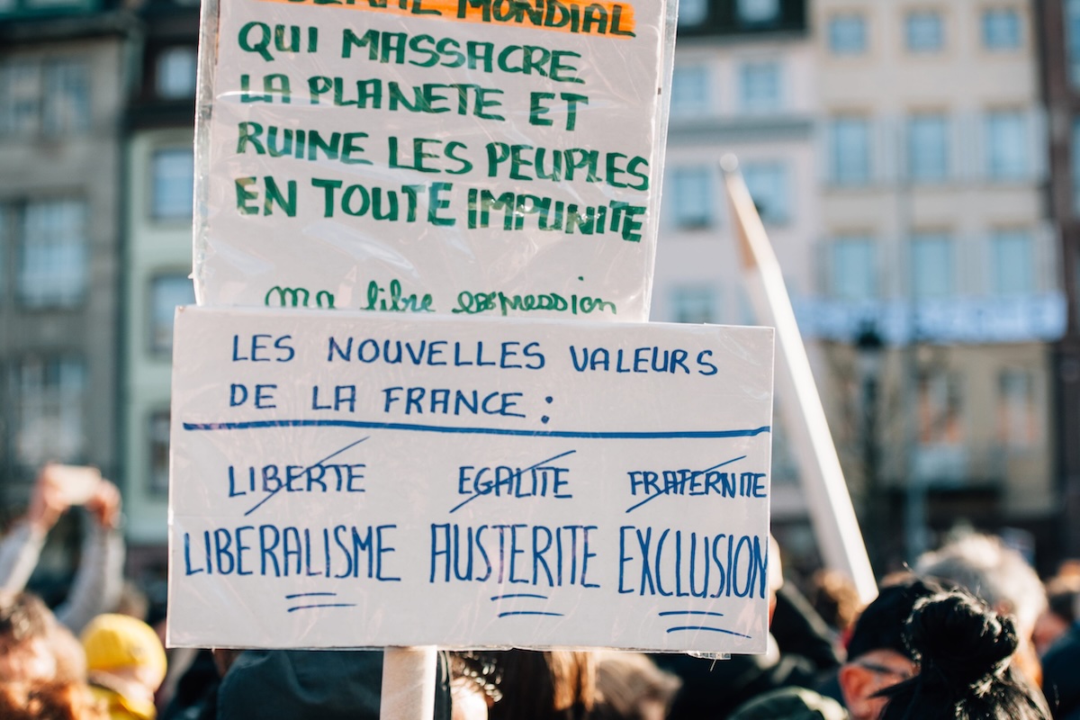 Francia por los valores republicanos ©123RF Francia, Estrasburgo, manifestación contra el liberalismo, la austeridad y la exclusión, 11ENE2015