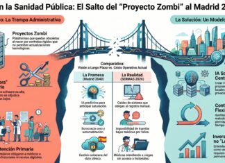 Del «Madrid 2040» a los «proyectos zombi»: la trampa de la IA en la sanidad pública