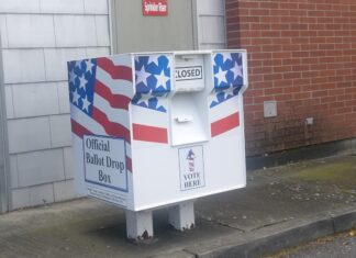 Buzón electoral en el estado de Washington.