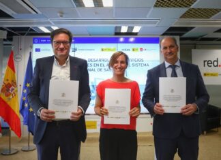 Mónica García, Óscar López y Miguel López-Valverde en Red.es