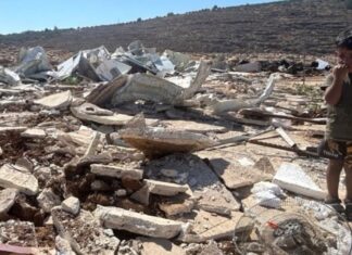 Gaza: la emergencia humanitaria continúa mientras la ONU reclama un acceso seguro y sostenido para la ayuda internacional Un niño permanece entre los escombros después de que las autoridades israelíes demolieran la casa de su familia y otras estructuras residenciales y financiadas por donantes en una comunidad beduina en la gobernación de Qalqiliya el 14 de julio de 2026. ©OCHA