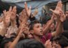 Niños de Gaza celebraron el anuncio de alto el fuego el 10 de octubre de 2025 ©Mohammed Nateel / Unicef
