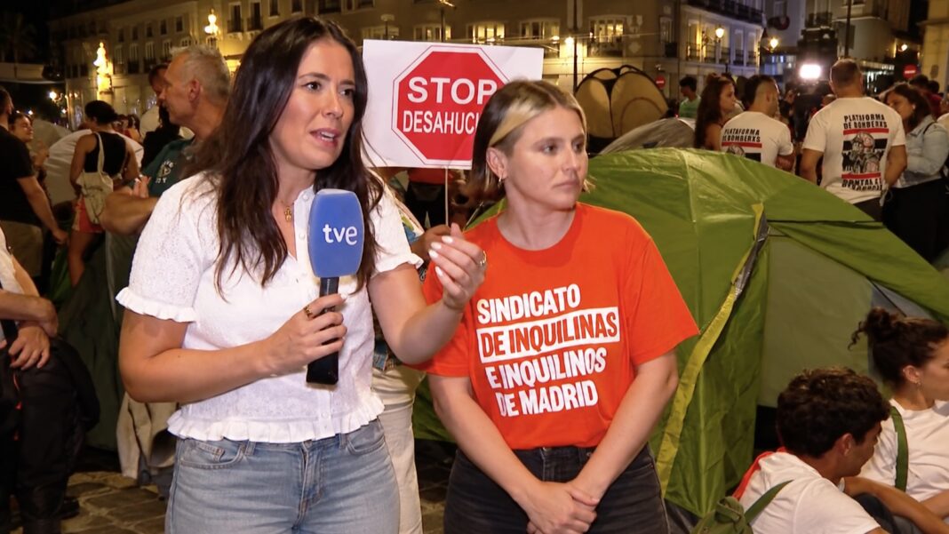 Madrid Sol acampada sindicato inquilinas fotograma ©AqM-ChatGPT