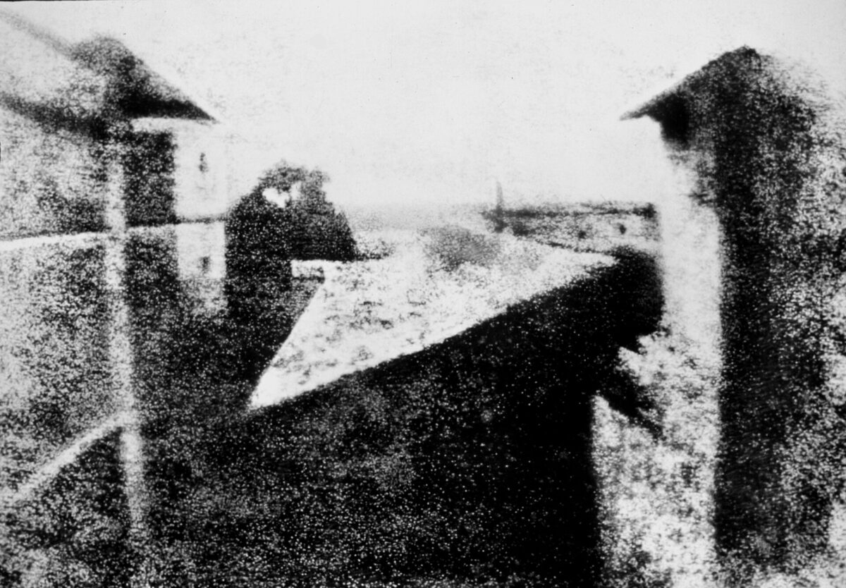 Vista desde la ventana en Le Gras ©Joseph Nicéphore Niépce